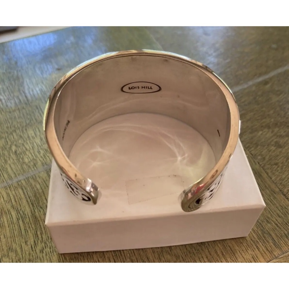 LOIS HILL Abalone Inlay Sterling Silver Scroll Cuff Bracelet - Picture 5 of 8